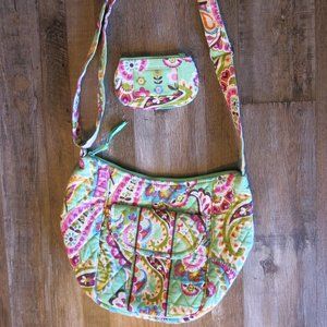 Vera Bradley Crossbody and ID Change Purse Set Tutti Frutti Print